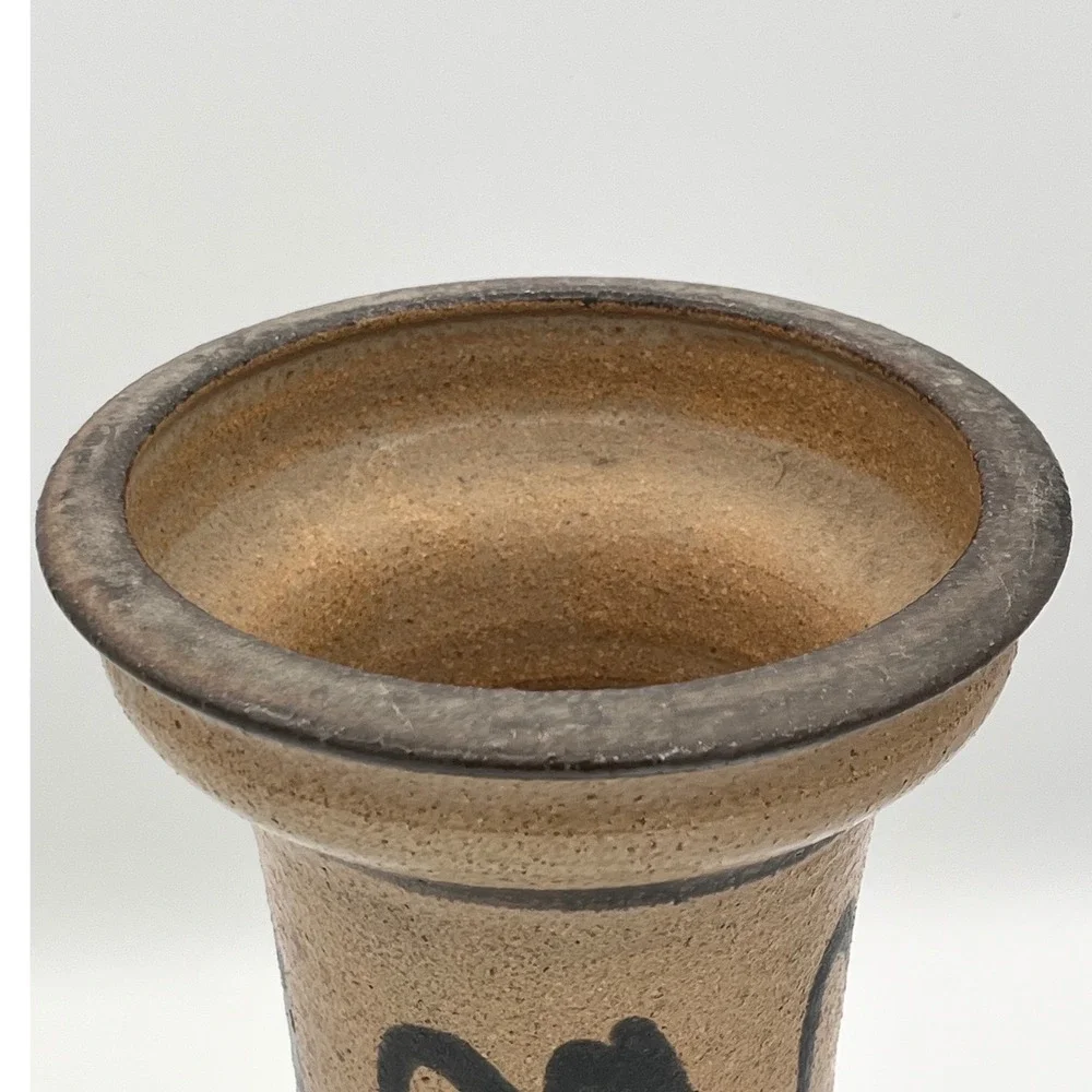 Vintage Brian‎ Van Nostrand Signed Stoneware Vase 10.5